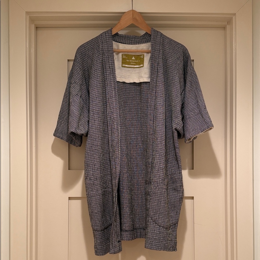Newmarket Goods Indigo Cotton Kimono Cardigan | Medium - Picture 5 of 7